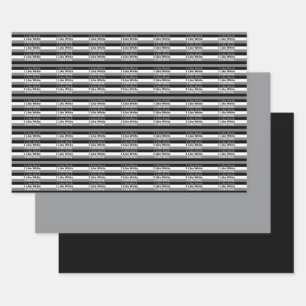 Ich mag Schwarz-weiße und grau gestrichene Gestalt Geschenkpapier Set