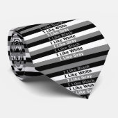 Ich mag Schwarz-weiße und grau gestrichene Gestalt Krawatte (Gerollt)