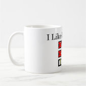 Ich mag... Schwarzer Tee mit 1 Süßstoff Kaffee Tas Kaffeetasse (Links)