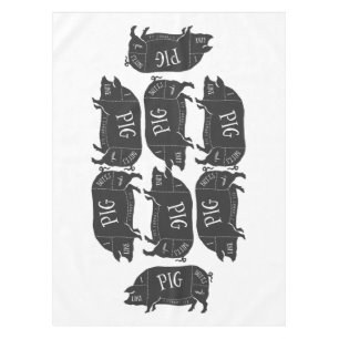 Ich mag Schwein-Hintern und ich kann nicht liegen Tischdecke