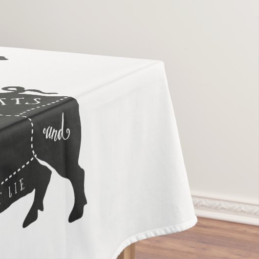 Ich mag Schwein-Hintern und ich kann nicht liegen Tischdecke (Beispiel)