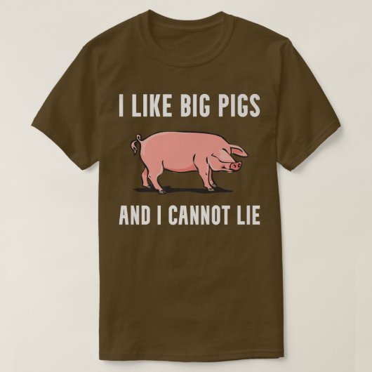 Ich mag Schweine Funny Pig Lover Pig Eigentümer Fa T-Shirt (Design vorne)