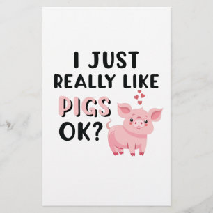 Ich mag Schweine wirklich gut. Briefpapier