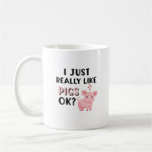 Ich mag Schweine wirklich gut. Kaffeetasse (Links)