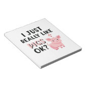 Ich mag Schweine wirklich gut. Notizblock (angewinkelt)