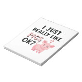 Ich mag Schweine wirklich gut. Notizblock (Rotiert)