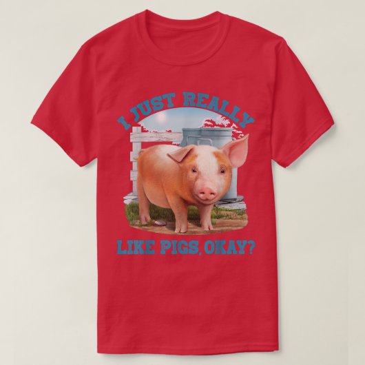 Ich mag Schweine wirklich, okay, Niedlicher junger T-Shirt (Design vorne)