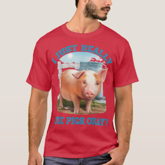 Ich mag Schweine wirklich, okay, Niedlicher junger T-Shirt