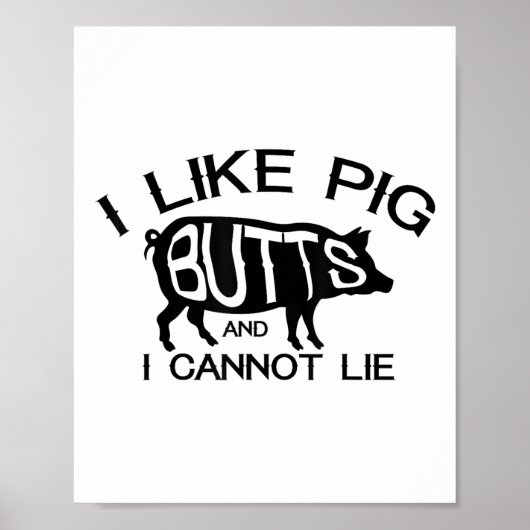 Ich mag Schweinefleisch-Hintern - Funny Grilling G Poster (Vorne)