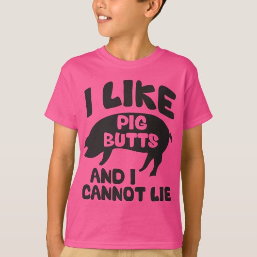 Ich mag Schweinefleisch-Hintern und ich kann nicht T-Shirt (Vorderseite)