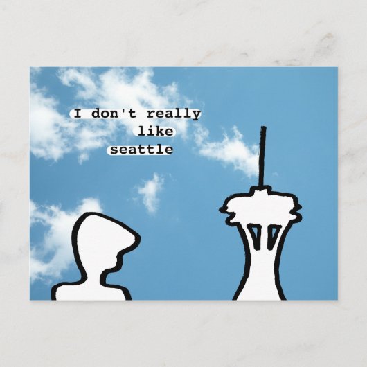 Ich mag Seattle eigentlich nicht Postkarte (Vorderseite)