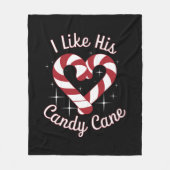 Ich mag seine feinen Cane funny Couples Matching Fleecedecke (Vorderseite)