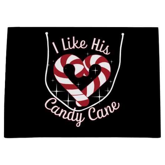 Ich mag seine feinen Cane funny Couples Matching Große Geschenktüte (Vorderseite)