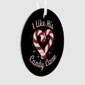 Ich mag seine feinen Cane funny Couples Matching Ornament (Vorderseite)