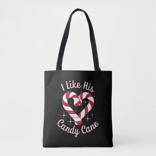 Ich mag seine feinen Cane funny Couples Matching Tasche (Vorderseite)