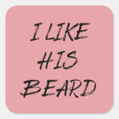 Ich mag seinen Bärenbaum witzig Quadratischer Aufkleber (Vorderseite)