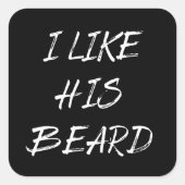 Ich mag seinen Bärenbaum witzig Quadratischer Aufkleber (Vorderseite)