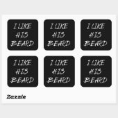 Ich mag seinen Bärenbaum witzig Quadratischer Aufkleber (Blatt)