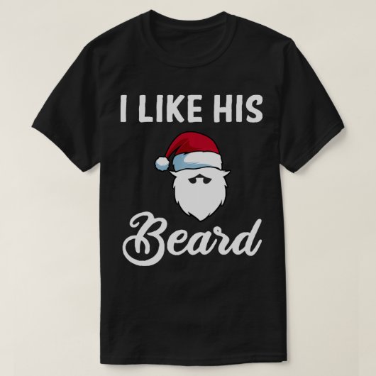Ich mag seinen Bart für lustige Weihnachtskaffees T-Shirt (Design vorne)