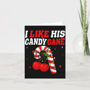 Ich mag seinen Candy Cane Paare passende Weihnacht Karte