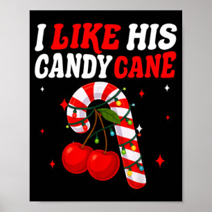 Ich mag seinen Candy Cane Paare passende Weihnacht Poster