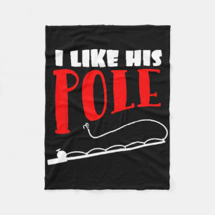 Ich mag seinen Pole Funny Fishing Paare Geschenk Fleecedecke
