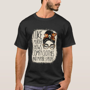 Ich mag Shows komisch und 3 Leute gebleicht T-Shirt