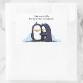 Ich mag Sie ein wenig Pinguine - Sticker! Rechteckiger Aufkleber (Tasche)