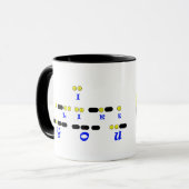 ICH MAG SIE Morsealphabet-Tasse Tasse (Vorderseite Links)