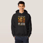 Ich mag Sie noch Pluto Retro Style Space Science 1 Hoodie (Vorne ganz)