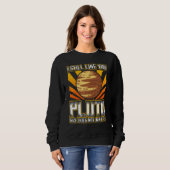 Ich mag Sie noch Pluto Retro Style Space Science 2 Sweatshirt (Vorne ganz)