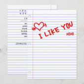 Ich mag Sie: Notebook-Papier Einladung (Vorne/Hinten)