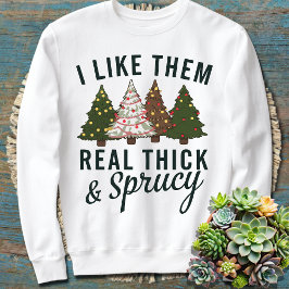 Ich mag sie Real Diick Womens Holiday Sweatshirt