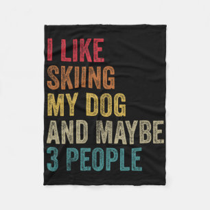 Ich mag Skifahren mit meinem Hund und vielleicht 3 Fleecedecke