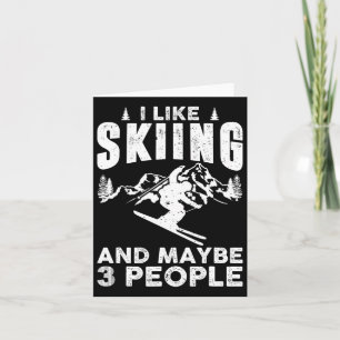 Ich mag Skifahren und kann 3 Personen sein Winters Karte