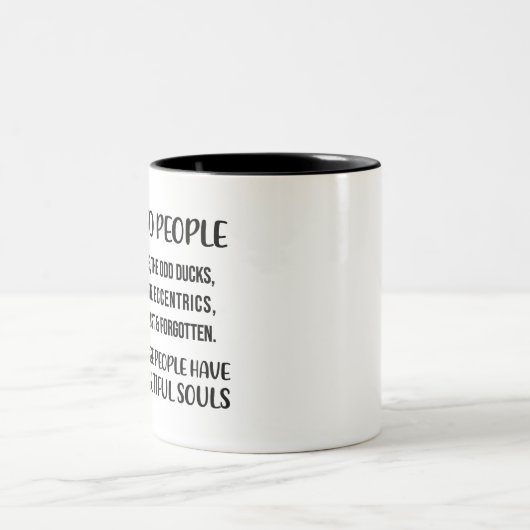 Ich mag sonderbare Leute. Die schwarzen Schafe, Zweifarbige Tasse (Mittel)