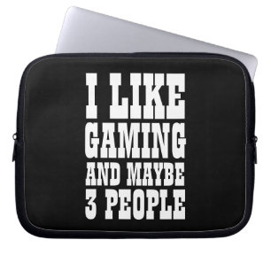 ICH MAG SPIELEN UND VIELLEICHT 3 PERSONEN LAPTOPSCHUTZHÜLLE