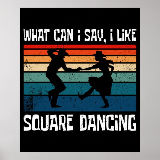 Ich mag Square Dance Square Dance Poster (Vorne)