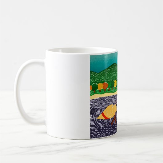 Ich mag Sticks-Autumn Stephen Huneck Kaffeetasse (Links)
