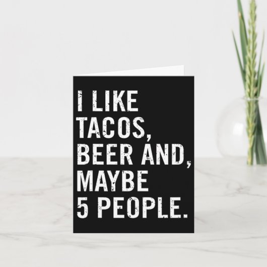 Ich mag Tacos Cinco De Mayo Karte (Vorderseite)