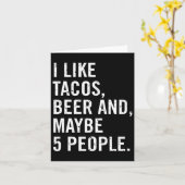 Ich mag Tacos Cinco De Mayo Karte (Gelbe Blume)