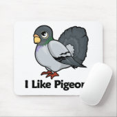 Ich mag Tauben Mousepad (Mit Mouse)