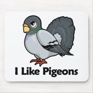 Ich mag Tauben Mousepad