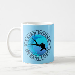 Ich mag Tauchen und vielleicht 3 Leute Kaffeetasse
