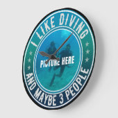 ICH MAG TAUCHEN UND VIELLEICHT 3 PERSONEN KUNSTBAR GROßE WANDUHR (Winkel)