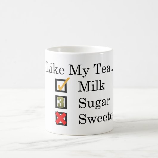 Ich mag... Tee mit Milch & 3 Zucker Tasse Kaffee (Mittel)