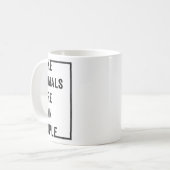 Ich mag Tiere mehr als Menschen 2 Kaffeetasse (Vorderseite Links)