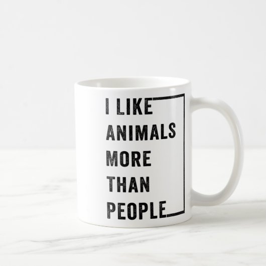 Ich mag Tiere mehr als Menschen 2 Kaffeetasse (Rechts)