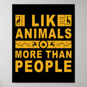 Ich mag Tiere mehr als Menschen 3 Poster