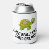 Ich mag Tortoises sehr Niedlich Tortoise Dosenkühler (Kanne Rückseite)